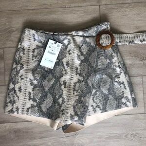 Zara Snakeskin Skort